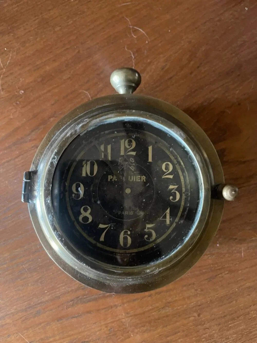 Early 2000 Decorative Battery Operated French Style Hotel Pasquier Wall Clock